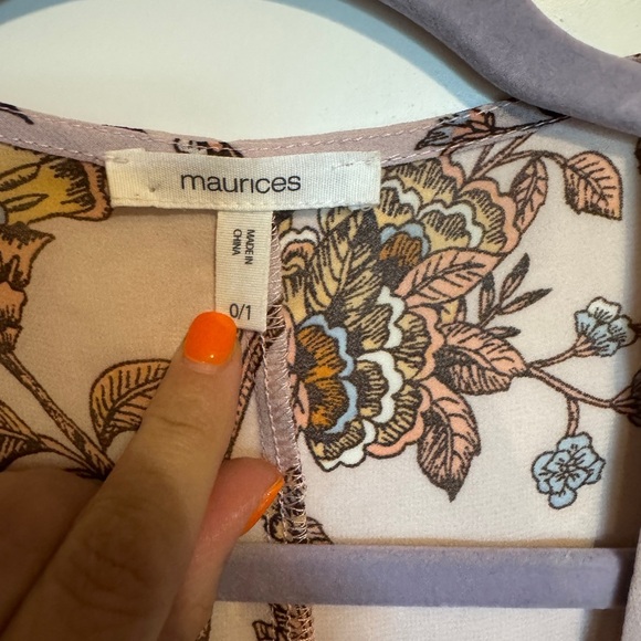 Floral Sheer Kimono Cardigan Maurice Women Size 0/1X - Picture 2 of 7